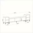 TV-bänk Hanah Home Imaj Vit Marmormönster Spånskiva 180x45,2x35 cm - TV-bänkar - 8684282548461 - 6