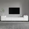 TV-bänk Hanah Home Imaj Vit Marmormönster Spånskiva 180x45,2x35 cm - TV-bänkar - 8684282548461 - 4