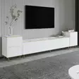 TV-bänk Hanah Home Imaj Vit Marmormönster Spånskiva 180x45,2x35 cm - TV-bänkar - 8684282548461 - 2