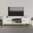TV-bänk Hanah Home Eslem Vit Valnöt Spånskiva 120x43,6x29,6 cm - TV-bänkar - 8683743959761 - 2