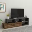 TV-bänk Hanah Home Duru Ljus Valnöt Antracit Spånskiva 38x120x27,5 cm 20x86x29,6 cm - TV-bänkar - 8683743973941 - 2
