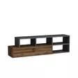 TV-bänk Hanah Home Duru Ljus Valnöt Antracit Spånskiva 38x120x27,5 cm 20x86x29,6 cm - TV-bänkar - 8683743973941 - 1