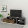 TV-bänk Hanah Home Duru Ljus Valnöt Antracit Spånskiva 38x120x27,5 cm 20x86x29,6 cm - TV-bänkar - 8683743973941 - 4