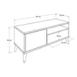 TV-bänk Hanah Home Tvr311Tt Light Walnut Spånskiva 120x50x40 cm - TV-bänkar - 8684283505791 - 8
