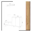 Hallmöbel Hanah Home Evva Ek Spånskiva 120x76x30 cm - Hallskåp - 8681875207521 - 4