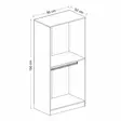 Garderob Hanah Home Kale Glass Antracit Spånskiva 90x190x52 cm - Garderober - 8683742559801 - 8