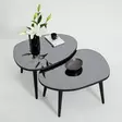 Nästbord Hanah Home Gusto Svart Härdat Glas Spånskiva 75x38x55 75x41x55 cm - Möbler - 8683742112211 - 3