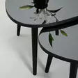 Nästbord Hanah Home Gusto Svart Härdat Glas Spånskiva 75x38x55 75x41x55 cm - Möbler - 8683742112211 - 5