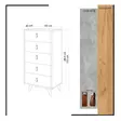 Byrå Hanah Home Spanze Ek Vit Spånskiva 50x103x40 cm - Möbler - 8681875126761 - 4
