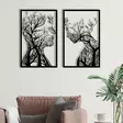 Väggdekor Metall Wallity Lutuf Svart Metall 86x63 cm - Dekorationer, prydnadsföremål - 8683342112031 - 2
