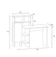 Skrivbord Hanah Home Bugra Vit Spånskiva 135,9x111,8x60 cm - Skrivbord - 8682870110281 - 5