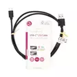 USB-kabel | USB 2.0 | USB-A Hane | USB-C Hane | 15 W | 480 Mbps | Nickelplaterad | 1.00 m | Rund | PVC | Svart | Label - Dator och nätverk - 5412810421671 - 66