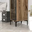 Garderob Hanah Home Kumsal P Valnöt Antracit Spånskiva 40x47,5x201,4 cm - Garderober - 8684282088721 - 7