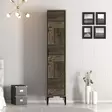 Garderob Hanah Home Kumsal P Valnöt Antracit Spånskiva 40x47,5x201,4 cm - Garderober - 8684282088721 - 3