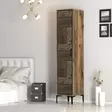 Garderob Hanah Home Kumsal P Valnöt Antracit Spånskiva 40x47,5x201,4 cm - Garderober - 8684282088721 - 6