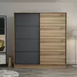 Garderob Hanah Home Kale Dore Antracit Spånskiva 180x190x60 cm - Garderober - 8683742562351 - 2