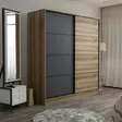 Garderob Hanah Home Kale Dore Antracit Spånskiva 180x190x60 cm - Garderober - 8683742562351 - 3