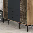 Garderob Hanah Home Kumsal PTP Valnöt Antracit Spånskiva 160x47,5x201,4 cm - Garderober - 8684282089421 - 5