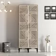 Garderob Hanah Home Kumsal PP Valnöt Vit Spånskiva 80x47,5x201,4 cm - Garderober - 8684282089131 - 2