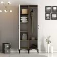 Garderob Hanah Home Kumsal PP Valnöt Vit Spånskiva 80x47,5x201,4 cm - Garderober - 8684282089131 - 3