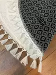 Matta Conceptum 1414 Vit Polyester 80x80 cm - Runda mattor - 8684282513971 - 5