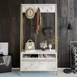 Hallmöbel Hanah Home Devin Vit Spånskiva 94x180x35,3 cm - Hallskåp - 8682870664401 - 2