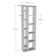Bokhylla Hanah Home Tomi Vit Melamin Mdf 44,4x150x19,6 cm - Bokhyllor - 8682870717091 - 6