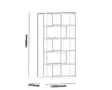Bokhylla Hanah Home White Spånskiva 140x180x29,5 cm - Bokhyllor - 8681181980491 - 4