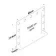 Spegel Hanah Home EF108 Vit Spånskiva 90x71,8x15 cm - Speglar - 8684282480891 - 8