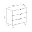 Byrå Hanah Home Valencia 3 Vit Spånskiva 72x76x40 cm - Byråer och skåp - 8683742131281 - 6