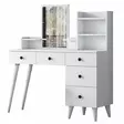 Sminkbord Hanah Home Bj101 Vit Spånskiva 125x93,8x40 cm - Toalettbord - 8683743764631 - 1