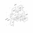 Sminkbord Hanah Home Bj101 Vit Spånskiva 125x93,8x40 cm - Toalettbord - 8683743764631 - 9