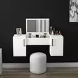 Sminkbord Hanah Home Mercan Vit Spånskiva 100x74,1x35 cm - Toalettbord - 8681875796131 - 2