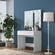 Sminkbord Hanah Home BJ120 Vit Spånskiva 90x76,8x45 cm - Toalettbord - 8684282480761 - 3