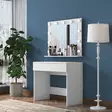 Sminkbord Hanah Home BJ120 Vit Spånskiva 90x76,8x45 cm - Toalettbord - 8684282480761 - 4