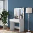 Sminkbord Hanah Home BJ120 Vit Spånskiva 90x76,8x45 cm - Toalettbord - 8684282480761 - 2