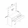 Sminkbord Hanah Home BJ120 Vit Spånskiva 90x76,8x45 cm - Toalettbord - 8684282480761 - 13