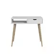 Skrivbord Hanah Home White Wooden Vit Spånskiva 90x80x60 cm - Skrivbord - 8684283339051 - 1
