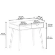 Skrivbord Hanah Home White Wooden Vit Spånskiva 90x80x60 cm - Skrivbord - 8684283339051 - 6