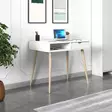 Skrivbord Hanah Home White Wooden Vit Spånskiva 90x80x60 cm - Skrivbord - 8684283339051 - 2