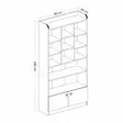 Bokhylla Hanah Home Tokyo Vit Spånskiva 90x180x30 cm - Bokhyllor - 8683743316151 - 10