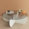 Soffbord Hanah Home Himalayas Vit Härdat Glas Spånskiva 90x30x90 cm - Soffbord - 8683342746861 - 6
