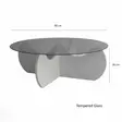 Soffbord Hanah Home Himalayas Vit Härdat Glas Spånskiva 90x30x90 cm - Soffbord - 8683342746861 - 1