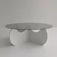 Soffbord Hanah Home Himalayas Vit Härdat Glas Spånskiva 90x30x90 cm - Soffbord - 8683342746861 - 8