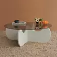 Soffbord Hanah Home Himalayas Vit Härdat Glas Spånskiva 90x30x90 cm - Soffbord - 8683342746861 - 4
