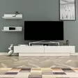 TV-bänk Hanah Home Lucca TV Vit Spånskiva 180x40x31 cm - TV-bänkar - 8681875385311 - 2
