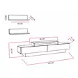 TV-bänk Hanah Home Lucca TV Vit Spånskiva 180x40x31 cm - TV-bänkar - 8681875385311 - 4