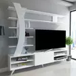 TV-bänk Hanah Home Duru Vit Spånskiva 180x162x29,5 cm - TV-bänkar - 8681875507591 - 2