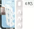 Vita plastkrokar 4-pack 14 cm - Klädhängare och skoställ - 8721037795081 - 1
