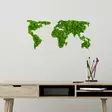 Väggdekor Metall Wallity World Map Grön MDF 70x32 cm - Dekorationer, prydnadsföremål - 8683742873181 - 3